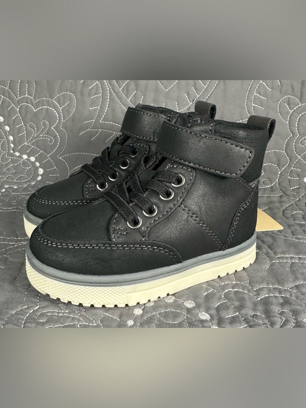 Thereabouts Toddler Boys Lil Asher Black Flat Heel Boots NWT Size Toddler 5